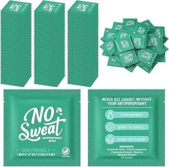 Timgle 150 Pcs Mini Travel Deodorant Wipes Individually Wrapped Armpit Antiperspirant Deodorant Sweat Body Wipes for Women Men Teens Sports Travel Clean Skin Underarm Excessive Sweating(Fresh)