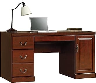 Sauder 404944 Heritage Hill Computer Credenza, Classic Cherry Finish, L: 59.13" x W: 20.47" x H: 30.16"