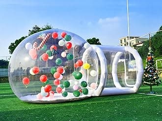 DIXII Inflatable Bubble House, Commercial Grade Tarpaulin PVC Dome Tent for Kids Party, Transparent House for Commercial/Outdoor/Backyard/Garden