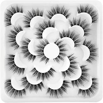 NewcallyFalse Eyelashes 20MM 3D Long Dramatic Faux Mink Long Thick Lashes 10 Pairs Pack