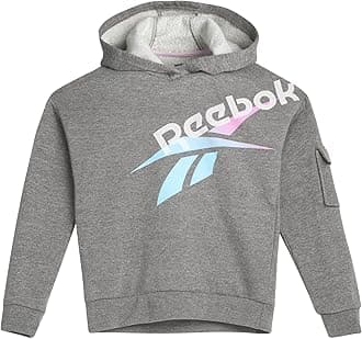 Reebok Girls’ Sweatshirt – Fleece Pullover Hoodie Sweatshirt - Casual Top - Fashion Hoodie Sweatshirt for Girls (7-16)