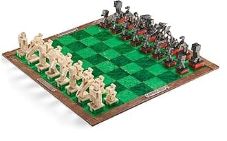 Chess Set Overworld Heroes Vs. Hostile Mobs - Minecraft By Noble Collection