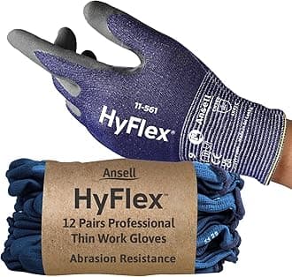 Ansell HyFlex Ultralight Series Arbeitshandschuhe, Schnittschutz, ESD Antistatisch, Wasserdicht, Hochwertiger Profi-Schutz, für Männer und Frauen, Blau