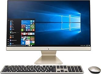 ASUS AiO All-in-One Desktop PC, 23.8” FHD Anti-glare Display, Intel Pentium Gold 7505 Processor, 8GB DDR4 RAM, 256GB PCIe SSD, Windows 10 Home, Kensington Lock, V241EA-ES001