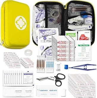 Car-Home Survival First-Aid Kit Emergency-Kit - Yellow 273Piece Equipment Travel Supplies First Aid Set Home Essentials Camping Hiking YIDERBO