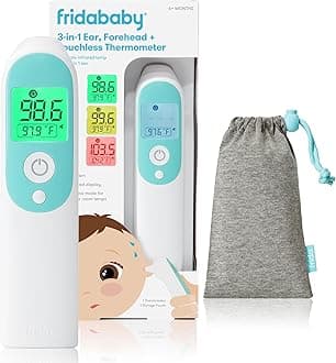 Thermometer, 3-in-1 Infrared Thermometer for Ear, Forehead & Touchless, Fever Thermometer for Baby, Infants, Toddlers, Kids & Adults