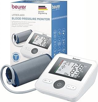 BeurerBM 27 Upper Arm Blood Pressure Monitor with Cuff Seat Control Clinically Validated for Upper Arm Circumference 22-42 cm Risk Indicator Arrhythmia Detection Error Report