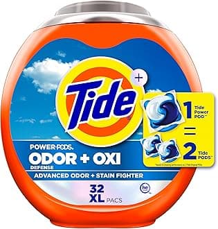 Odor Defense + Oxi Laundry Detergent Pacs, Original Scent, 32 Count, Advanced Odor + Stain Fighter