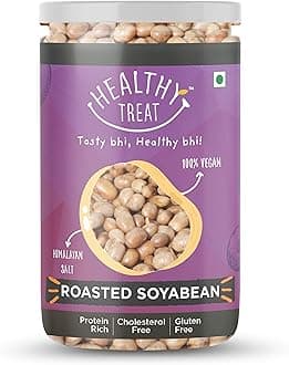 Healthy Treat Roasted Soyabean - Protein Rich 200 gm | Healthy Roasted Namkeen Snacks | Crunchy, Tasty & Delicious | Natural High Protein Snacks | Oil-Free, Non-fried Snack | Healthy Soya nuts