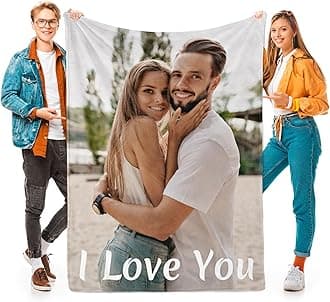 Custom Blankets with Photo, Personalized Blanket Using My Own Photo, Customized Blankets with Picture, Personalized Gifts for Women Men Baby Child