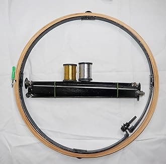 Aari Embroidery Stand with Wooden Frame, 16" Hoop, Maggam Work & Tambour Stand Combo