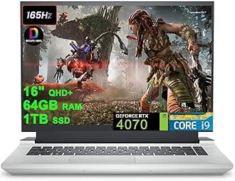 DELLG16 7630 Gaming Laptop 16" QHD+ 165Hz (100% DCI-P3, 3ms, G-SYNC + DDS) Intel 24-Core i9-13900HX 64GB RAM 1TB SSD GeForce RTX 4070 8GB RGB Backlit Cherry MX Mechanical Keyboard Thunderbolt Win11