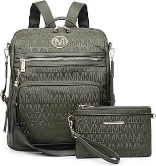 Women Fashion Backpack Purse Convertible Large Rucksack Versatile Travel Shoulder Bags Handbag Set with Tassel