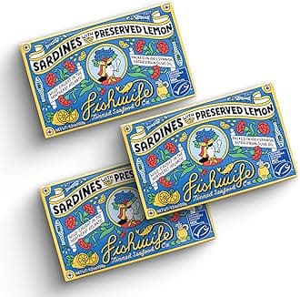 Fishwife Sardines with Preserved Lemon 3-Pack (4.20 Ounce) | Wild-Caught & Hand-Packed with Spanish Extra Virgin Olive Oil | MSC-Certified Sustainable Seafood, High Protein, Gluten Free, Paleo Friendly, Keto Friendly, Omega-3s