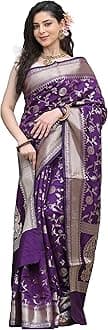 Banarasi Saree Silk Kanjivaram Pure Women Design Wear Pattu Saree Party Saree with Blouse for Wedding Saree (SAN PARI-182 Dark Green)