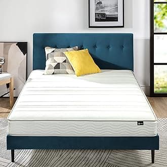 Zinus 6 Inch Foam and Spring Mattress, Queen, CertiPUR-US Certified Foams, Mattress in A Box, White