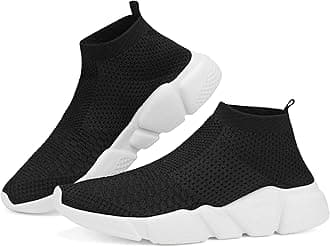 Mens Walking Shoes Breathable Knit Slip On Sneakers Lightweight Athletic Gym Shoes