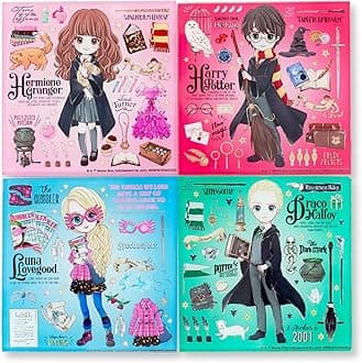 Silver Buffalo Harry Potter Magical Designs 4-Piece Glass Coaster Set