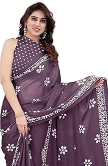 Women's Chiffon Batik Print Saree