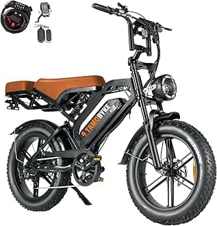Moped Style 750W/1500W Electric Bike for Adults,28mph/30mph/33mph Ebike&34-80Miles PAS Range,48V15.6ah/18.2ah/ (874Wh) Larger Battery, 20'' Fat Tire Electric Bike,UL 2849 Certified.