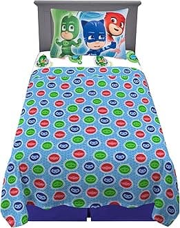 Franco Kids Bedding Super Soft Microfiber Sheet Set, (3 Piece) Twin Size, PJ Masks