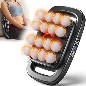 16-Drive 8-Head Massage Gun Set, Deep Tissue Massage Gun Portable with 3 Modes & 30 Intensities, Red Light Therapy, Quiet Percussion Massager for Legs, Waist, Buttocks Muscles Pain Relief