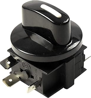 HQRP Heavy-Duty Rotary Switch 4-Position 3-Speed 120V-250V, 15A Fan Heater Speed Selector, UL Listed