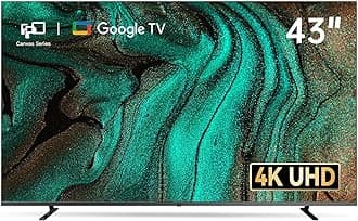 43 Inch Smart TV, 4K UHD LED Flat Screen Google TV with Google Cast, Bluetooth, HDMI, Streaming Live, HDR 10, Dolby Vision, Ultra Slim Television(Canvas-Series, CG43-C3, 2026)