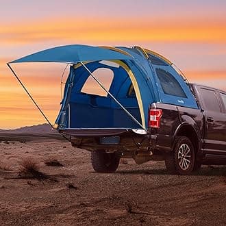 Quictent Pickup Truck Tent for Full Size Regular Bed (6.4'-6.7'), Waterproof PU2000mm 2-Person Sleeping Capacity Truck Bed Tent with Removable Awning, Rainfly ＆ Storage Bag Included(Dark Blue)