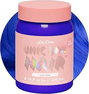 Lime Crime Full Coverage Unicorn Hair Dye, Peri Dust - Damage-Free Semi-Permanent Hair Color Conditions & Moisturizes - Temporary Hair Tint Kit Has A Sugary Citrus Vanilla Scent - Vegan