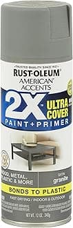Rust-Oleum 327931-6PK American Accents Ultra Cover 2X Satin, 6 Pack, Granite