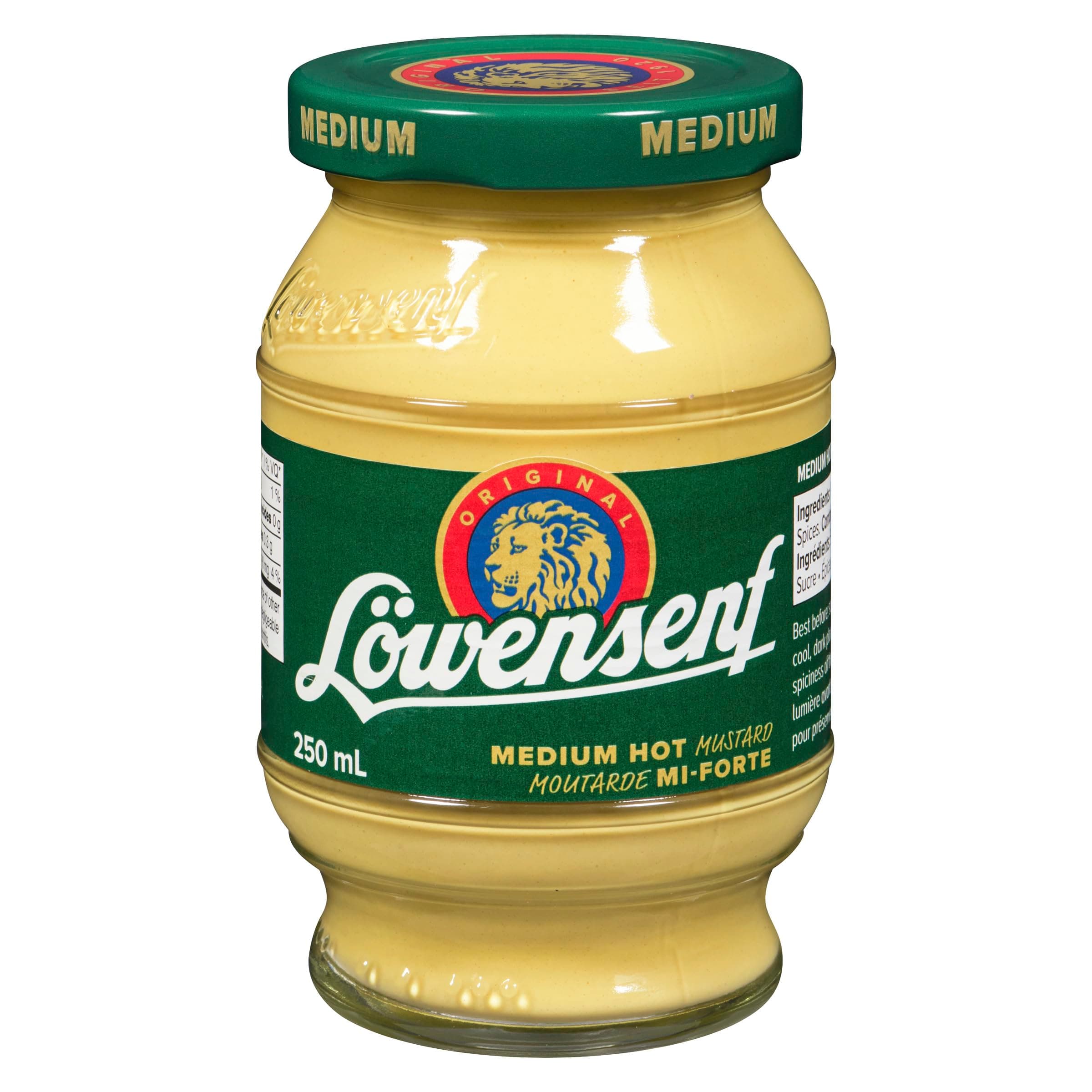 Lowensenf Medium Mustard in Jar, 9.3 Ounce