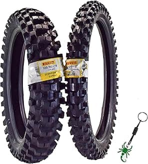 Pirelli Scorpion MX Extra X Front 80/100-21 & Rear 120/90-19 Dirt Bike Tires with Keychain - Two Pack