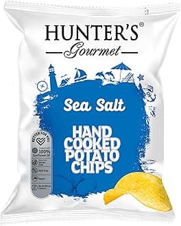 Hunter's Gourmet Sea Salt Hand Cooked Potato Chips 125g