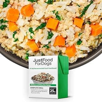 JustFoodForDogsPantry Fresh Wet Dog Food, Complete Meal or Dog Food Topper, Chicken & White Rice Human Grade Dog Food Recipe - 12.5 oz (Pack of 6)