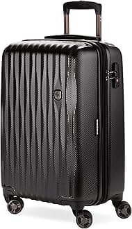 SwissGear 7272 Energie Hardside Expandable Luggage with Spinner Wheels, Black, Carry-On 19-Inch, 7272 Energie Hardside Expandable Luggage With Spinner Wheels