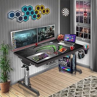Xtreme PRO Direct Theme Printed Computer Table for Gaming, Work & Study. Large for PC, Dual Monitors, iMac, and Laptops. Metal & Engineered Wood. Black Stand Desk, 4Ft x 2Ft (XPB425-CT-194)