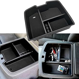 fit for Center Console Organizer Tray 2007-2014 GMC Sierra Chevy Silverado Tahoe Yukon Suburban - GM Vehicles Accessories Replaces 19166288 (Black)
