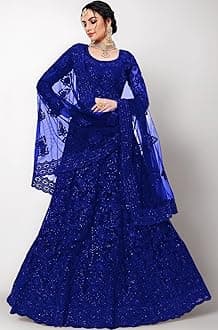 Embroidered Semi Stitched Lehenga Choli