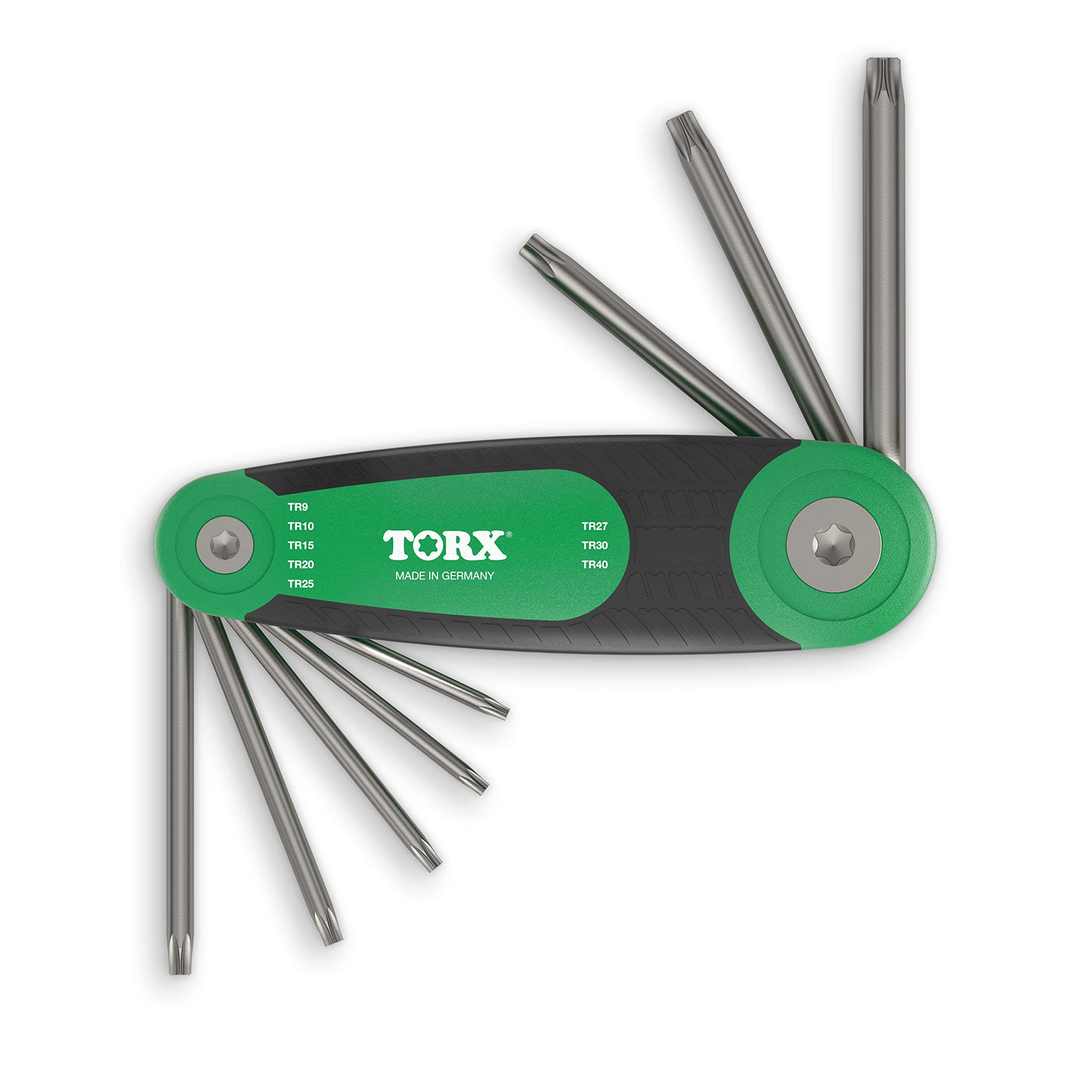 TORX® TR 71218 Folding Set 8pcs, TR9–TR40, with Duplex Grip — Made in Germany