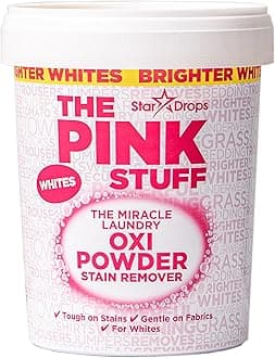 Stardrops The Pink Stuff Miracle Laundry Oxi Powder Stain Remover, Whites, 1 kg