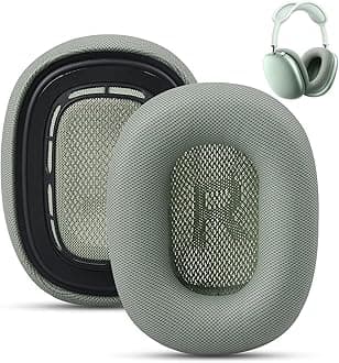 Replacement Ear Cushions for Apple AirPods Max Headphone, Knit-Mesh Canopy and Memory Foam Compatible for Alppe Airpods Max, Noise Cancellation Over-Ear Headphones (Green)