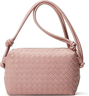SumrainsWoven Crossbody Bags for Women: Vegan Leather Handbag - Handwoven Small Purse - Trendy Shoulder Bag
