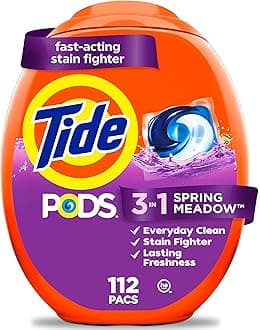 Tide PODS Laundry Detergent Soap Pods, Spring Meadow Scent, 112 count
