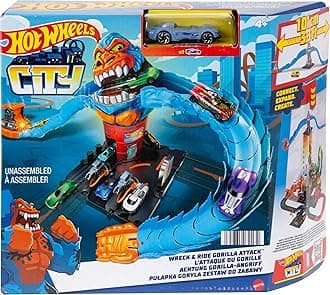 City Wreck & Ride Gorilla Attack Playset with 1 Toy Car
