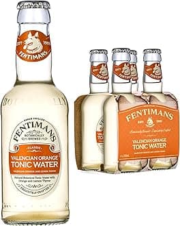 Valencian Orange Tonic Water - Botanically Brewed Drink - Exquisitely Crafted and Refreshing Soft Drinks - Gluten-Free and Vegan Friendly Soft Drinks - 4 x 200 ml Bottles