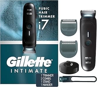 i7 Intimate Men’s Premium Pubic Hair Trimmer, Waterproof LED Body Hair Trimmer for Men, Manscaping Body Groomer