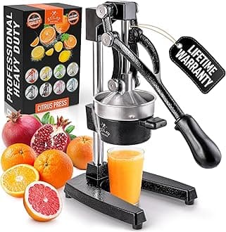 Citrus juicer orange squeezer and lemon squeezer manual press metal grey