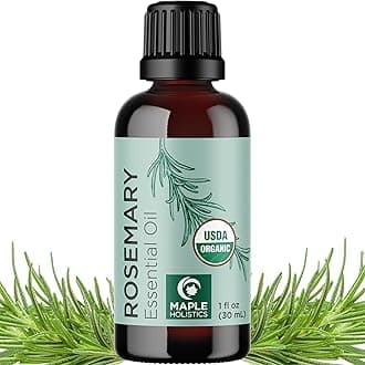 Certified Organic Rosemary Oil for Hair - Pure USDA Organic Rosemary Essential Oil for Hair Skin and Nails Plus Aromatherapy - Oil for Dry Scalp Treatment and Enhanced Volume and Shine