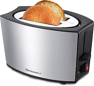 ECT2428 Extra Wide 1.25” Slot 2-Slice Toaster, Cancel, Defrost and Bagel Functions, 6 Toast Settings, Slide-Out Crumb Tray, Stainless Steel